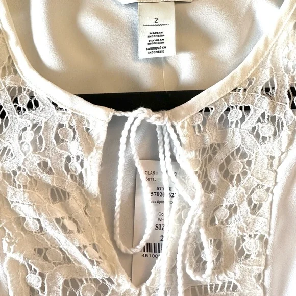 NWT WHBM Boho Sleeve Cut Dress with Lace Detail - Picture 4 of 14